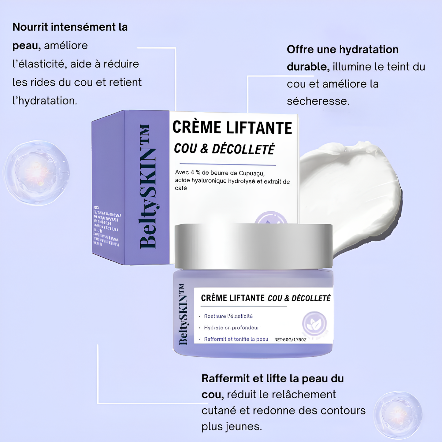 BeltySKIN - Crème Raffermissante Cou & Décolleté